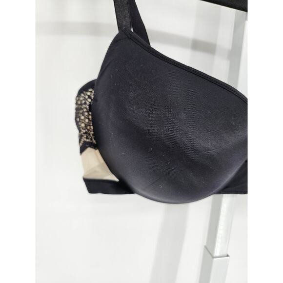 Maidenform Womens Sz 38D Classic T Shirt Bra Lightly Lined Solid Black SN6660 - Picture 2 of 4